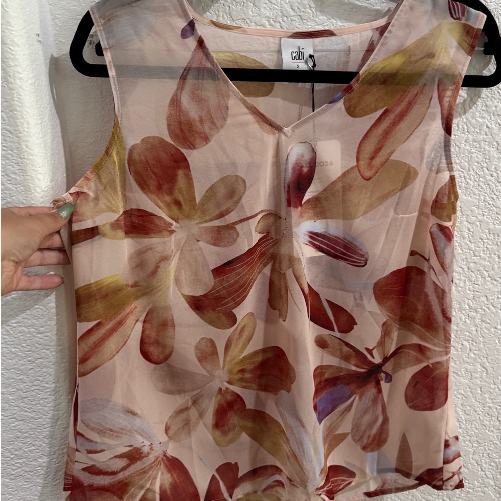Cabi Floral Sleeveless ‘Amplify Top’ - Multicolor